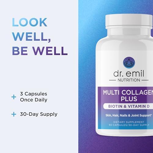 Suplemento de Colágeno Hidrolizado Dr. Emil Nutrition - Colágeno Tipo I, II, III, V & X - Apoyo para Cabello, Piel, Uñas y Articulaciones - 90 - imagen 6