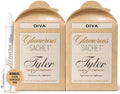 Paquete de 2: Tyler Diva Glamorous Sachet con 8 Hojas Secadoras Reutilizables y Bolígrafo Quitamanchas Olivi, Colección de Fragancias de Lujo - imagen 1