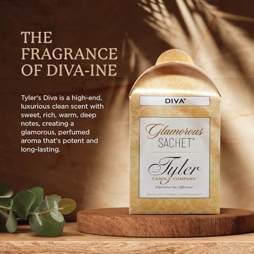 Paquete de 2: Tyler Diva Glamorous Sachet con 8 Hojas Secadoras Reutilizables y Bolígrafo Quitamanchas Olivi, Colección de Fragancias de Lujo - imagen 2