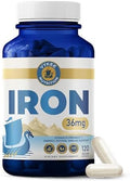 Suplemento de Hierro Bisglicinato Vykee Nutrition - 36 mg para Hombres y Mujeres, Alta Absorción, Sin OGM, Sin Gluten - 120 Cápsulas - imagen 1