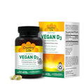 Country Life D3 Vegano 5000 IU – Vitamina D3 de origen vegetal a partir de líquenes – Vegano certificado, sin gluten, no OGM – 60 cápsulas blandas - imagen 1