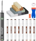 Kit de Reparación para Pisos de Vinil Laminado con Lápiz de Calor - 11 Ceras de Madera Gris y 8 Marcadores de Doble Punta para Restauración de Muebles - imagen 1