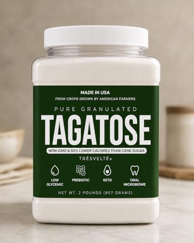 TAGATOSE, Granulado Puro, 2 lb, Prebiótico, Keto, Sustituto de Azúcar, Bajo en Calorías, No OGM - imagen 1