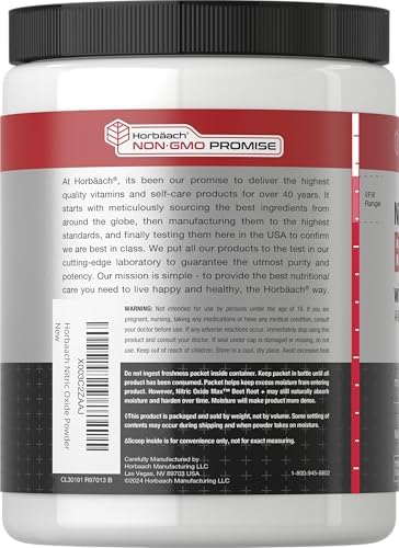 Polvo de Óxido Nítrico Horbaach | 16 oz | Suplemento para Hombres y Mujeres | Con Remolacha y Nitratos | Sabor Frutos Rojos | Vegano, Sin OGM y Sin - imagen 3