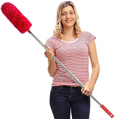 DUSTER DELUX de Microfibra, 7 PZS Reutilizables y Lavables, Plumero Flexible con Extensión de 100 Pulgadas para Limpiar Ventiladores, Techos Altos, - imagen 8