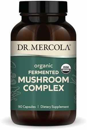Complejo de Hongos Fermentados Orgánicos Dr. Mercola - Apoya la Salud Inmunológica y Celular - Hongos Enteros y Micelio - Sin OGM y Sin Gluten - 90 - imagen 1