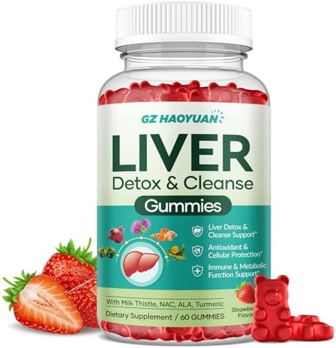 Gomitas Detox y Reparación para el Hígado, Suplemento de Cardo Mariano con NAC, Ácido Alfa Lipoico, Raíz de Diente de León, Hoja de Alcachofa, Sabor - imagen 1