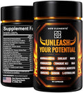 Suplemento Natural para Aumentar Testosterona en Hombres – Potenciador con Tongkat Ali, Fadogia Agrestis, Shilajit, Ashwagandha, Ginseng, Tribulus, - imagen 1