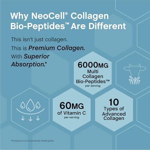 Píldoras NeoCell Multi Collagen Peptides | 360 Tabletas | Absorción Superior | Tipos I, II, III, IV, VIII, X, XII, XXII | Para Mujeres y Hombres - imagen 5