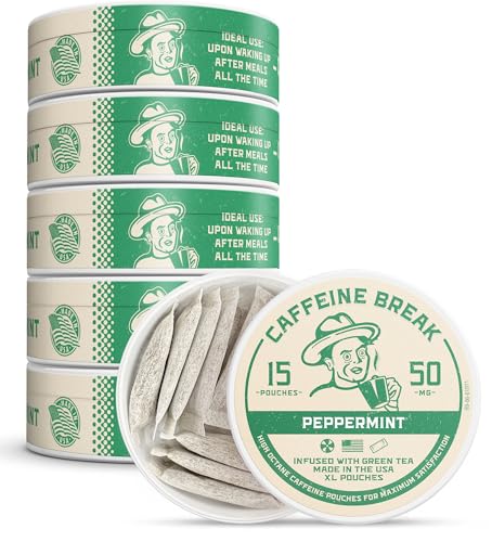 ALP Supply Co - Pouches de Cafeína Peppermint - Sabor Suave a Menta - Energía Limpia y Potente en Cualquier Momento - Hecho en EE. UU. - 50mg por - imagen 1