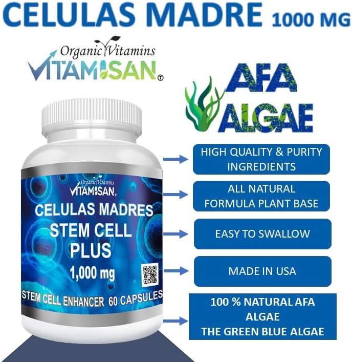 Células Madre Vitamisan - Paquete de 4 Botellas para Bienestar y Salud - imagen 3