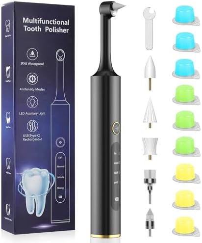Pulidor Dental Eléctrico con 5 Cabezas de Cepillo, Kit de Blanqueamiento y Limpieza de Dientes Recargable con Luz LED y 4 Modos de Velocidad - imagen 1