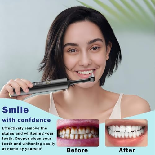 Pulidor Dental Eléctrico con 5 Cabezas de Cepillo, Kit de Blanqueamiento y Limpieza de Dientes Recargable con Luz LED y 4 Modos de Velocidad - imagen 7