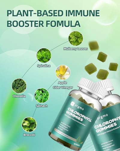 Gomitas de Clorofila ORGMO Sin Azúcar para Olor Corporal, Suplemento Desodorante Interno Vegano con ACV, Chlorella, Espirulina y Vitamina D para - imagen 3