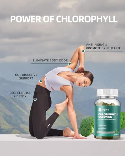 Gomitas de Clorofila ORGMO Sin Azúcar para Olor Corporal, Suplemento Desodorante Interno Vegano con ACV, Chlorella, Espirulina y Vitamina D para - imagen 4