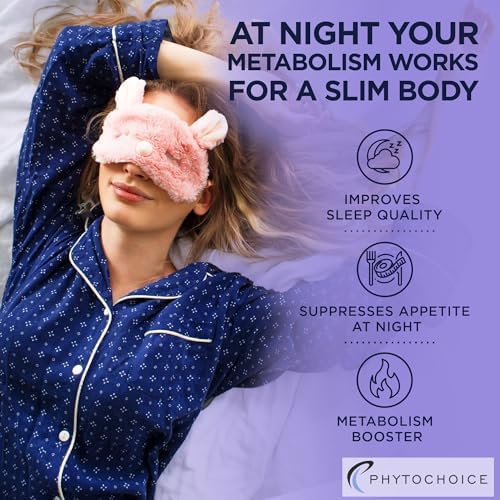 Píldoras para la Pérdida de Peso Nocturna PHYTOCHOICE para Mujeres - Supresor de Apetito y Bloqueador de Carbohidratos con Melatonina - Quemador de - imagen 3