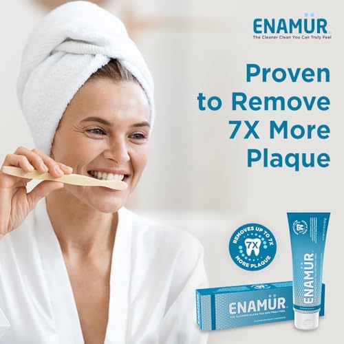 Pasta de Dientes ENAMUR Premium Avanzada para Cuidado Oral - Elimina 7X Más Placa que Marcas Líderes, Blanquea y Protege el Esmalte, 5.2 oz - imagen 2