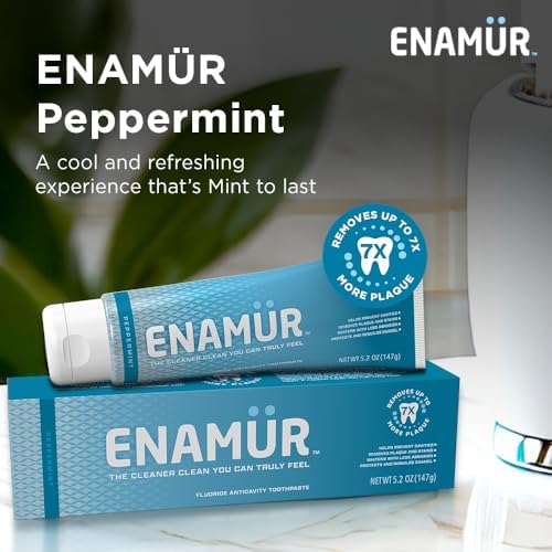 Pasta de Dientes ENAMUR Premium Avanzada para Cuidado Oral - Elimina 7X Más Placa que Marcas Líderes, Blanquea y Protege el Esmalte, 5.2 oz - imagen 3