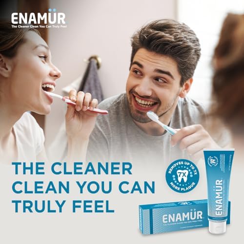 Pasta de Dientes ENAMUR Premium Avanzada para Cuidado Oral - Elimina 7X Más Placa que Marcas Líderes, Blanquea y Protege el Esmalte, 5.2 oz - imagen 4