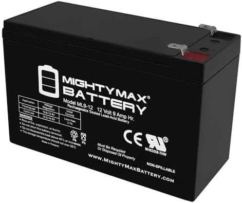 Batería de Reemplazo Mighty Max 12V 9Ah SLA para Altavoz Monster Rockin Roller 3 - imagen 1