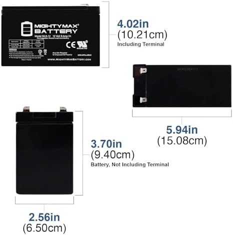 Batería de Reemplazo Mighty Max 12V 9Ah SLA para Altavoz Monster Rockin Roller 3 - imagen 2