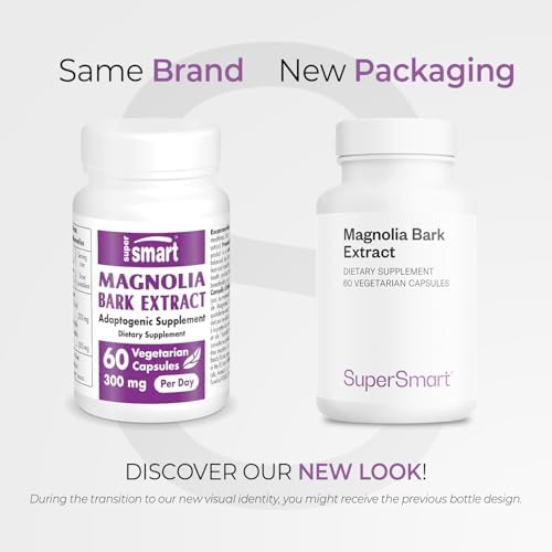 Supersmart - Extracto de Corteza de Magnolia (Máxima Potencia) 300mg al Día - 90% Honokiol y Magnolol - Suplemento de Corteza de Magnolia | No GMO y - imagen 2