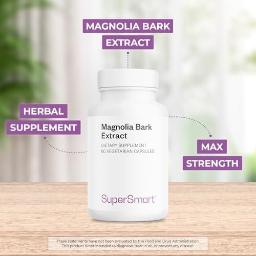 Supersmart - Extracto de Corteza de Magnolia (Máxima Potencia) 300mg al Día - 90% Honokiol y Magnolol - Suplemento de Corteza de Magnolia | No GMO y - imagen 3