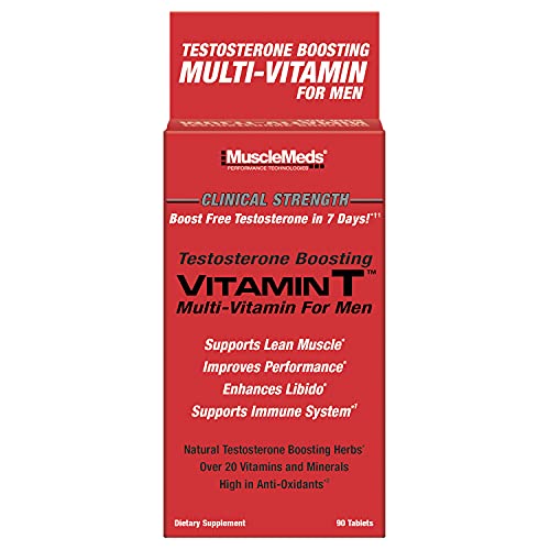 MuscleMeds Vitamin T Multivitamínico Completo para Hombres, Aumenta Testosterona y Rendimiento Sexual, 90 Cápsulas con 20 Vitaminas y Minerales - imagen 1