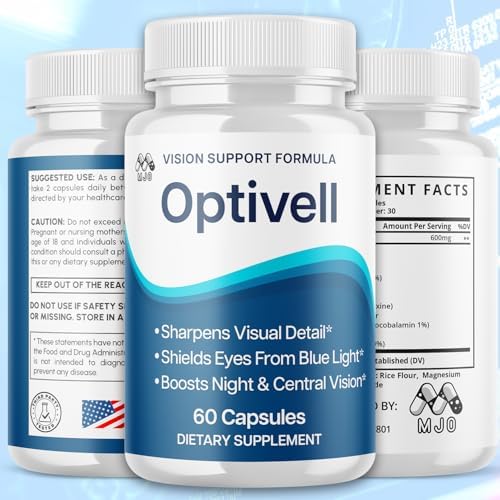 Cápsulas Optivell para los Ojos, Suplemento Natural de Vitaminas para la Vista con Ingredientes Naturales, Fórmula Avanzada para la Salud Ocular (60 - imagen 2