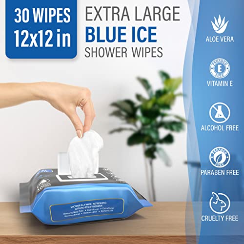 Toallitas Corporales Pure Active XXL para Cara y Cuerpo, Toallitas Desodorantes para Hombres, 30 Piezas Aroma Hielo Azul, Ideal para Camping y - imagen 2