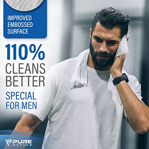 Toallitas Corporales Pure Active XXL para Cara y Cuerpo, Toallitas Desodorantes para Hombres, 30 Piezas Aroma Hielo Azul, Ideal para Camping y - imagen 3