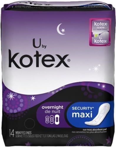 Toallas Maxi U by Kotex, Nocturnas, Sin Fragancia, 14 piezas (Paquete de 2) - imagen 1
