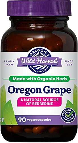 Oregon's Wild Harvest, Suplemento de Berberina Orgánica Certificada de Uva de Oregón, 1140 mg, 90 Cápsulas - imagen 6