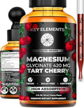 Magnesio Glicinato Líquido 420 mg con Extracto Natural de Cereza Ácida | Suplemento de Gotas para Sueño, Ánimo y Movilidad - imagen 1