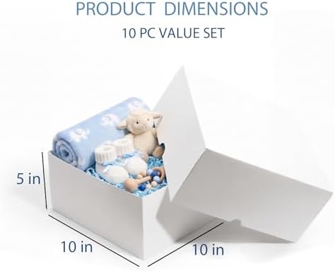 Cajas de Regalo UnicoPak 10x10x5 Pulgadas Blancas con Tapa, 10 Piezas, Cajas Resistentes para Propuestas de Dama de Honor, Bodas, Baby Shower, - imagen 2