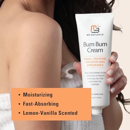 Crema Bum Bum con Aroma a Limón y Vainilla, Tratamiento Anticelulitis 2 en 1 y Loción de Masaje, Acondicionador No Graso para Glúteos, Abdomen y - imagen 3
