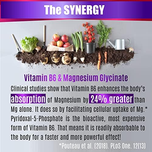 Folona Magnesio Glicinato con Vitamina B6, 1350mg, 180 Cápsulas Veganas - Mejora Sueño, Alivio del Estrés, Energía y Calambres Musculares - Libre de - imagen 3
