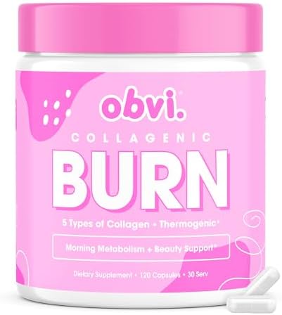 Obvi Collagenic Burn | Suplemento de Colágeno Hidrolizado + Extracto de Té Verde | Apoya el Metabolismo y Bienestar Diario | Con Biotina, B12 y - imagen 1