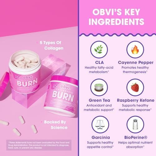 Obvi Collagenic Burn | Suplemento de Colágeno Hidrolizado + Extracto de Té Verde | Apoya el Metabolismo y Bienestar Diario | Con Biotina, B12 y - imagen 4