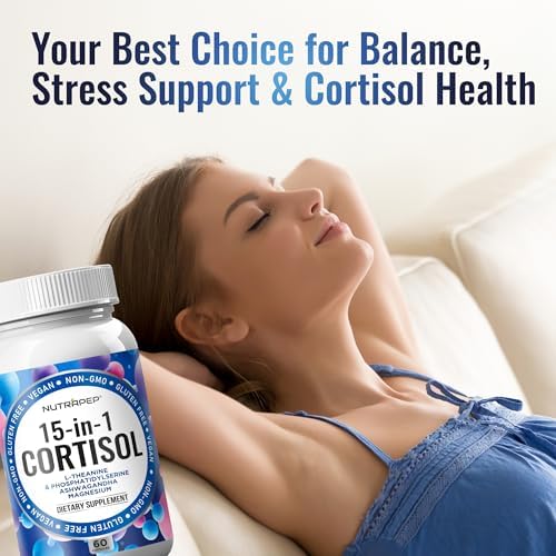 Suplemento Detox de Cortisol NutraPep para Hombres y Mujeres - Reduce Cortisol Alto, Controla Estrés y Mejora el Ánimo con Ashwagandha, L-Theanine y - imagen 4