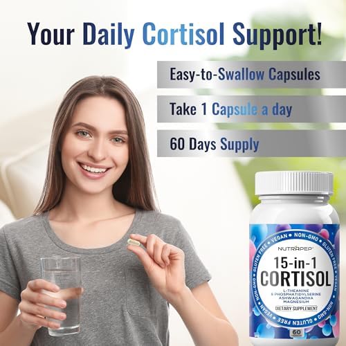 Suplemento Detox de Cortisol NutraPep para Hombres y Mujeres - Reduce Cortisol Alto, Controla Estrés y Mejora el Ánimo con Ashwagandha, L-Theanine y - imagen 5