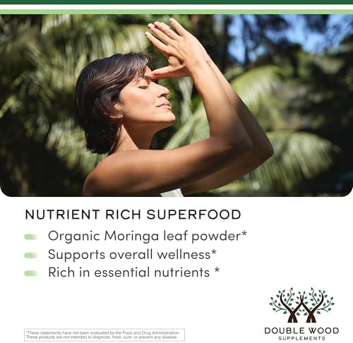 Cápsulas Orgánicas de Moringa DWS 1000mg - Polvo de Moringa Puro para Energía y Apoyo Inmunológico - Superalimento Verde Rico en Antioxidantes, - imagen 5