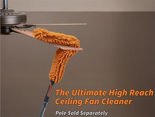 Limpiador Flexible para Ventiladores de Techo // Duster Lavable para Ventiladores de Techo Alto // Compatible con Todos los Postes de Extensión con - imagen 3