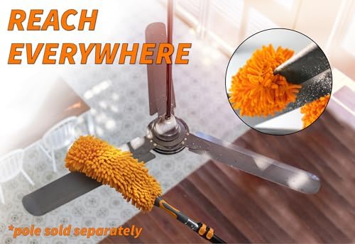 Limpiador Flexible para Ventiladores de Techo // Duster Lavable para Ventiladores de Techo Alto // Compatible con Todos los Postes de Extensión con - imagen 4