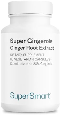 Supersmart - Super Gingerols 400mg al Día (Alta Potencia 20% Gingerol) - Suplemento de Extracto de Jengibre | Sin OGM y Sin Gluten - 60 Cápsulas - imagen 1