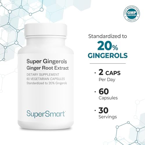 Supersmart - Super Gingerols 400mg al Día (Alta Potencia 20% Gingerol) - Suplemento de Extracto de Jengibre | Sin OGM y Sin Gluten - 60 Cápsulas - imagen 5