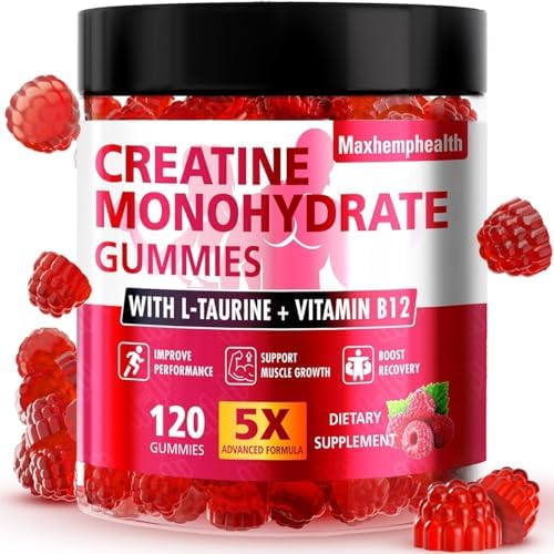 Gomitas de Creatina para Hombres y Mujeres, 5g de Creatina Monohidratada, Aumenta Masa Muscular, Fuerza, Recuperación y Salud Cognitiva, 120 Gomitas - imagen 1