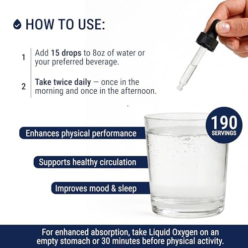 Gotas de Oxígeno Líquido ENERGI, Mejora Fuerza y Aumenta Niveles de Oxígeno y Energía, 4oz, 190 Porciones, Potencia tu Rendimiento Atlético - imagen 4