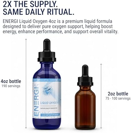 Gotas de Oxígeno Líquido ENERGI, Mejora Fuerza y Aumenta Niveles de Oxígeno y Energía, 4oz, 190 Porciones, Potencia tu Rendimiento Atlético - imagen 5