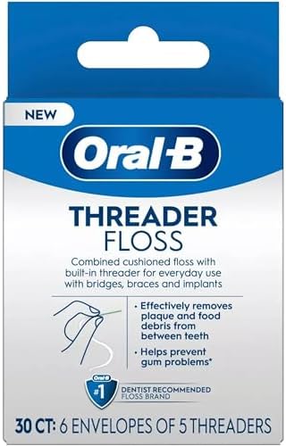 Hilo Dental Oral-B Threader, 30 Piezas: 6 sobres de 5 threaders (Paquete de Valor de 3) - imagen 1